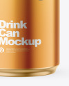 500ml Matte Metallic Drink Can w/ Foil Lid Mockup