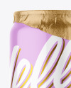 500ml Glossy Drink Can w/ Foil Lid Mockup