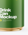 500ml Matte Drink Can w/ Foil Lid Mockup