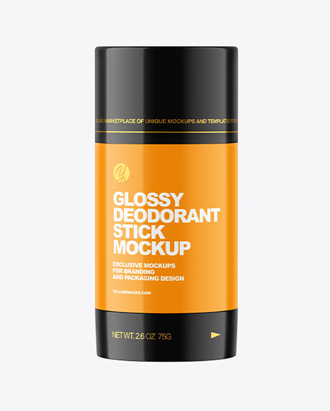 70g Glossy Plastic Deodorant Stick Mockup