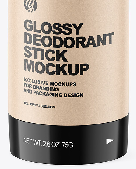 70g Glossy Plastic Deodorant Stick Mockup