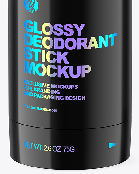 70g Glossy Plastic Deodorant Stick Mockup