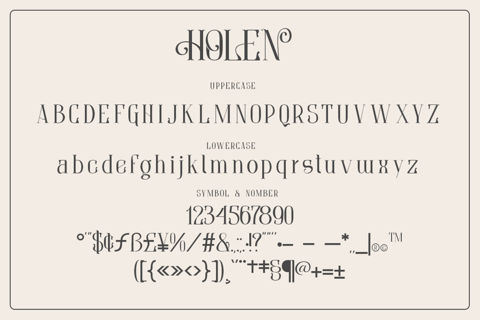 Holen Typeface