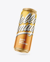 500ml Matte Metallic Drink Can w/ Foil Lid Mockup
