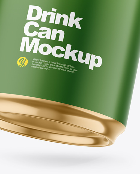 500ml Matte Drink Can w/ Foil Lid Mockup