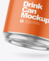 500ml Matte Drink Can w/ Foil Lid Mockup