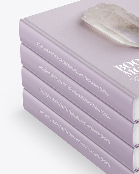 Hardcover Books w/ Matte Cover Mockup