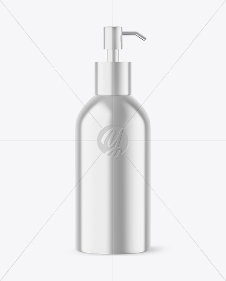 Metallic Cosmetic Bottle Mockup