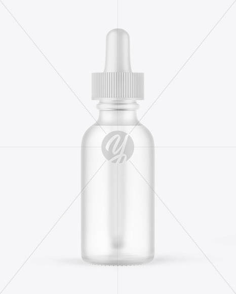 Frosted Glass Dropper Bottle Mockup