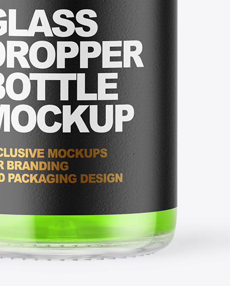 Clear Glass Dropper Bottle Mockup