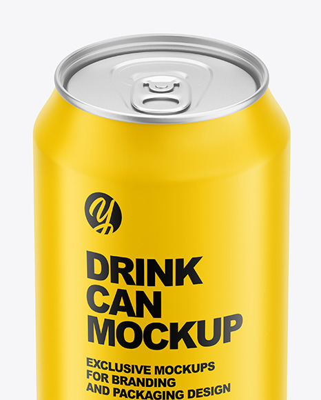 Matte Drink Can Mockup