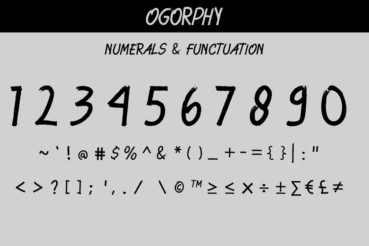 Ogorphy Brush Font Ogorphy Brush Font