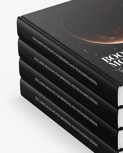 Hardcover Books w/ Fabric Cover Mockup