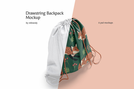 Drawstring Backpack Mockup - Pouch