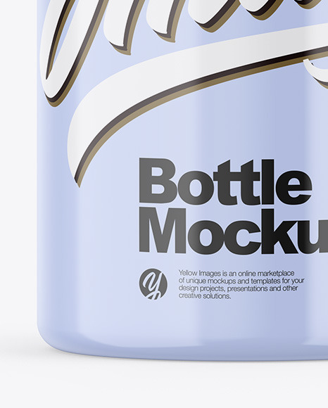 Glossy Bottle Mockup