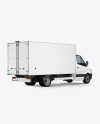 Box Truck Van Mockup - Back Half Side View