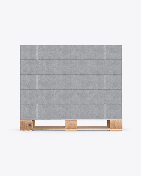 Pallet W/ Concrete Blocks Mockup