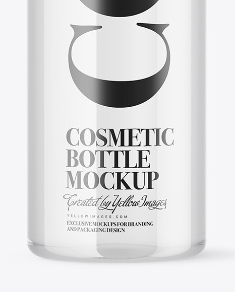 Clear Cosmetic Bottle Mockup