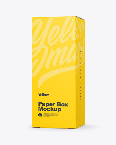 Kraft Stick Sachet w/ Paper Box Mockup