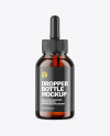 Amber Dropper Bottle Mockup