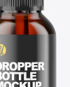 Amber Dropper Bottle Mockup