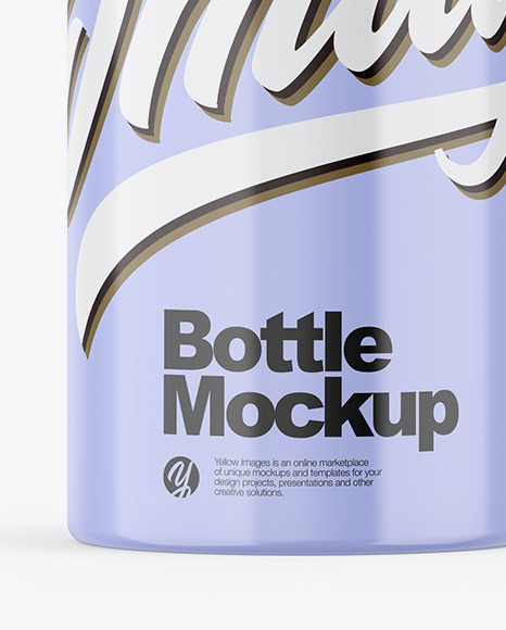 Glossy Bottle Mockup