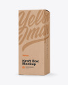 Matte Stick Sachet with Kraft Box Mockup