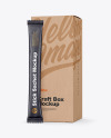 Kraft Stick Sachet with Kraft Box Mockup