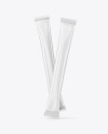 Two Glossy Stick Sachets Mockup