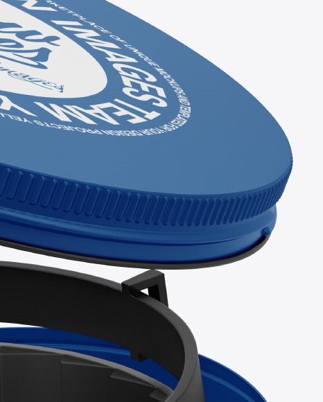 Matte Round Tin Box w/ Pet Collar Mockup