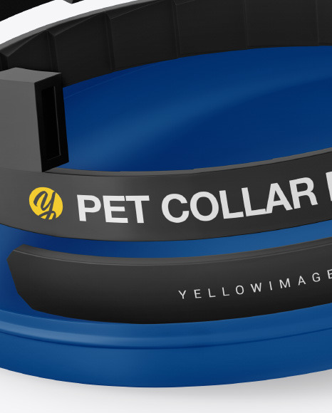 Matte Round Tin Box w/ Pet Collar Mockup