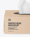 Kraft Box w/ Wipes Mockup