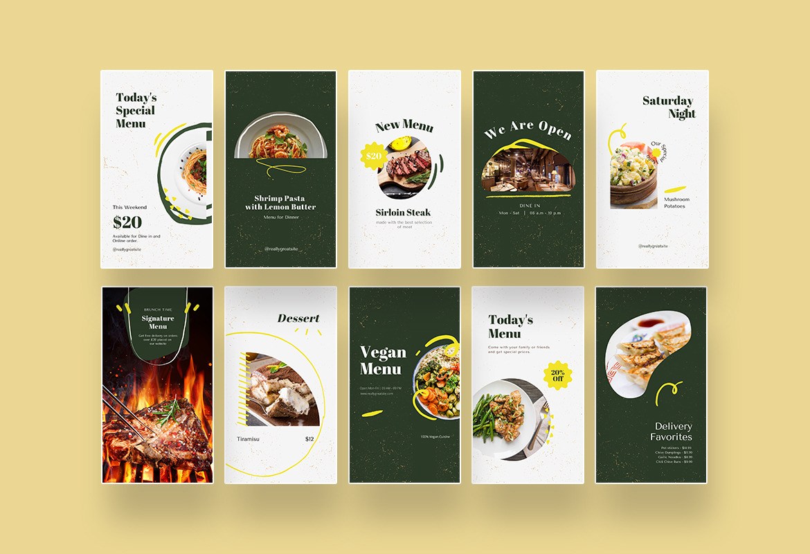 Tempting Stylish Dinner Menu Canva