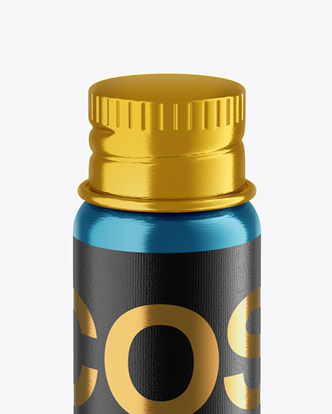 Metallic Cosmetic Bottle Mockup