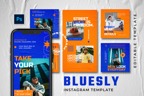 Bluesly Instagram Template - Urban instagram