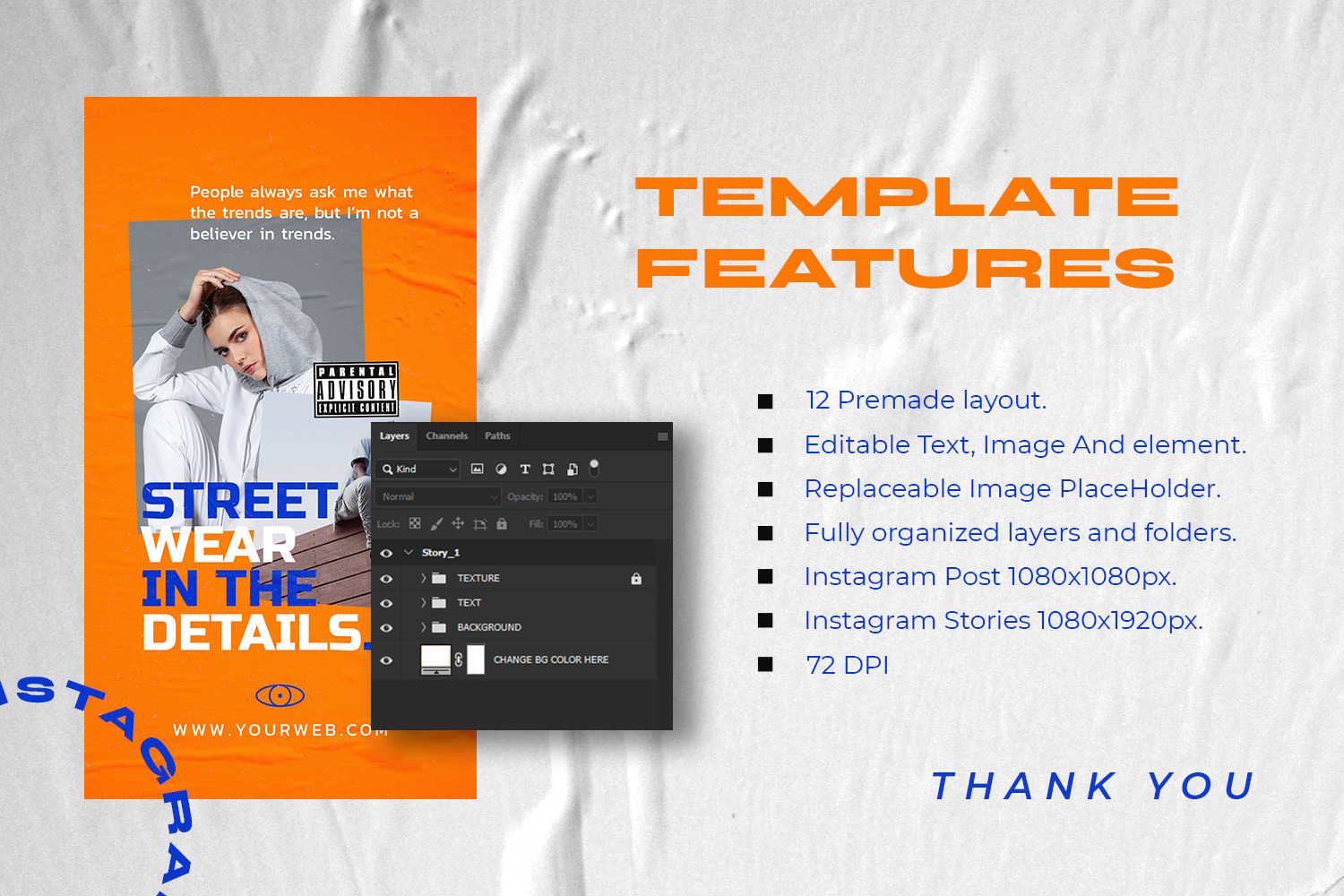 Bluesly Instagram Template Bluesly Instagram Template