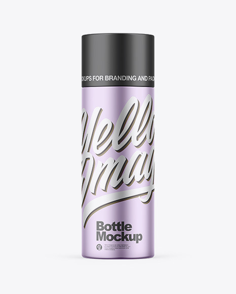 Matte Metallic Bottle Mockup