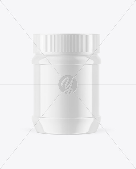 Glossy Plastic Jar Mockup