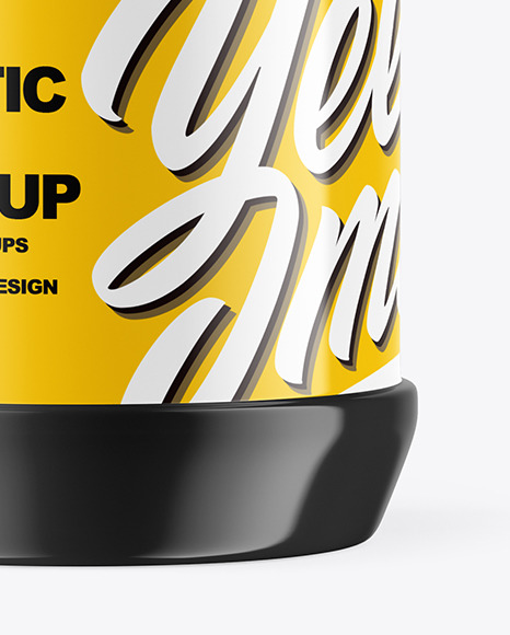 Glossy Plastic Jar Mockup