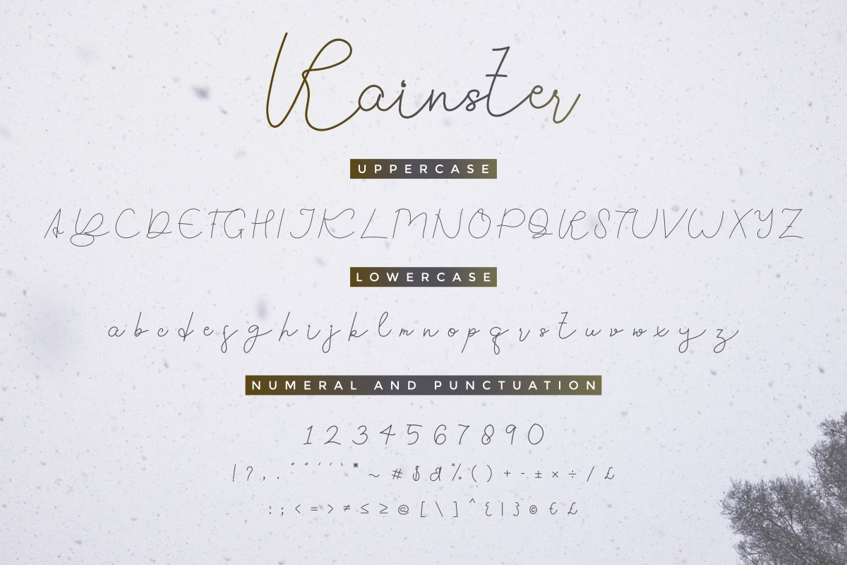 Rainster Handwriting Font