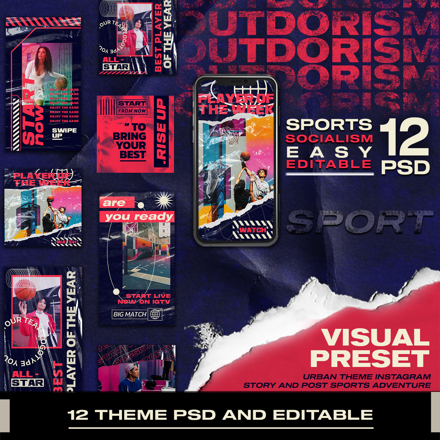 Urban Sport Socialist Instagram Template Urban Sport Socialist Instagram Template