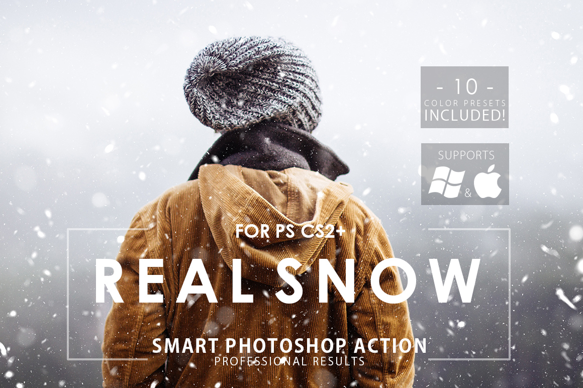 Real Snow Photoshop Action Real Snow Photoshop Action
