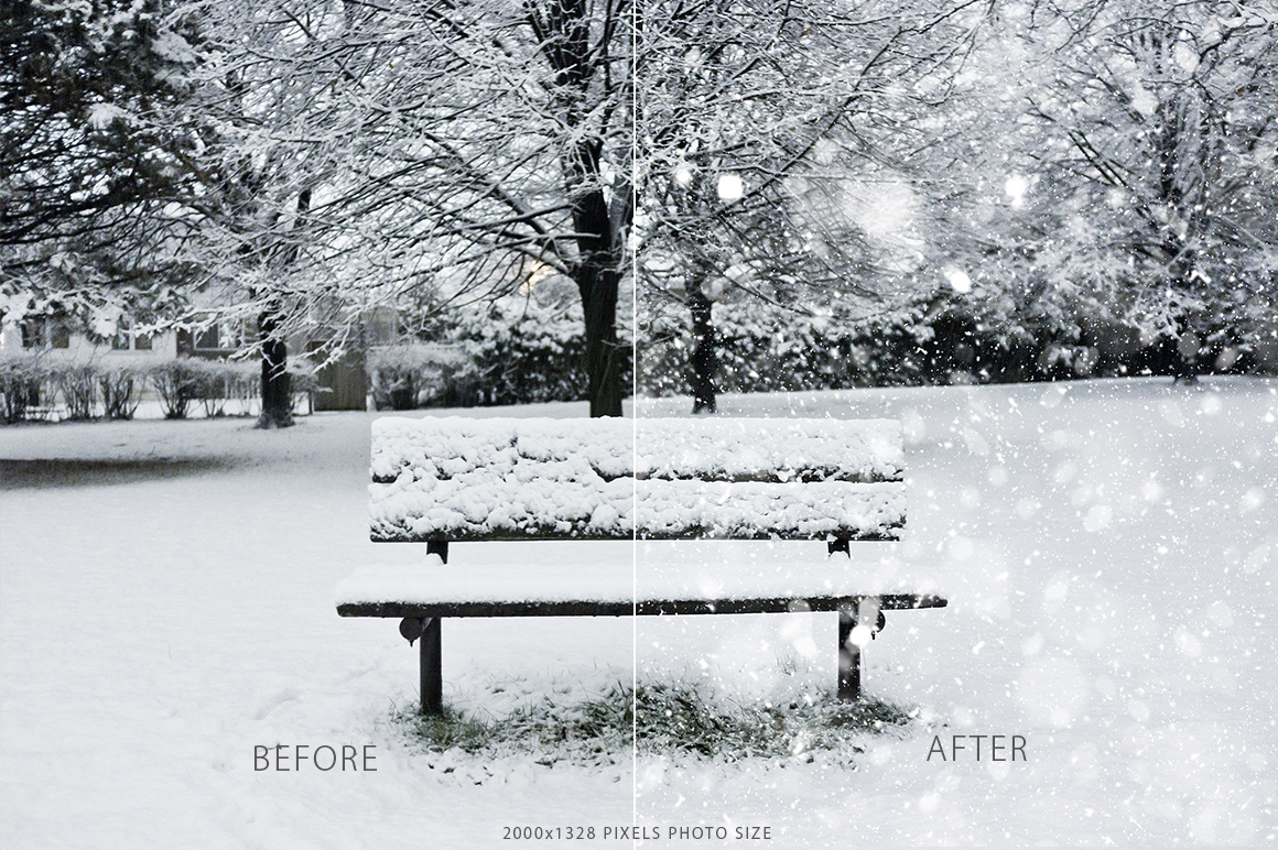 Real Snow Photoshop Action Real Snow Photoshop Action