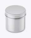 50ml Round Tin Box with Glossy Finish Mockup (High-Angle Shot)