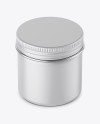 50ml Round Tin Box with Matte Finish Mockup (High-Angle Shot)