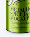 Metallic Spice Jar Mockup (High-Angle Shot)