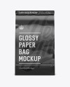 Glossy Paper Food/Snack Bag Mockup - Front View