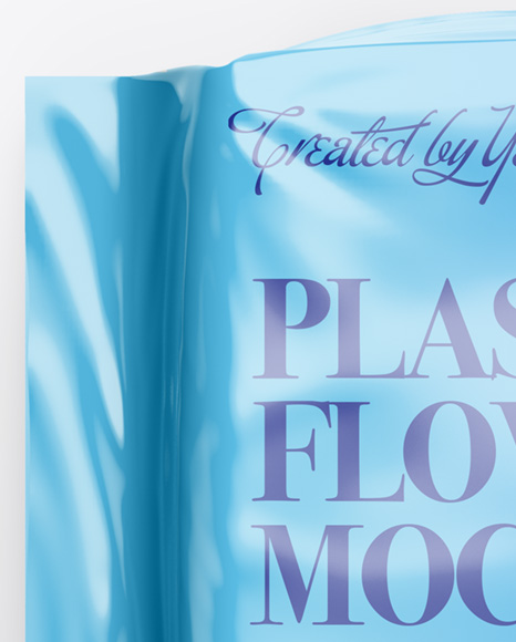 Plastic Flow-Pack Mockup - Top / Side Views