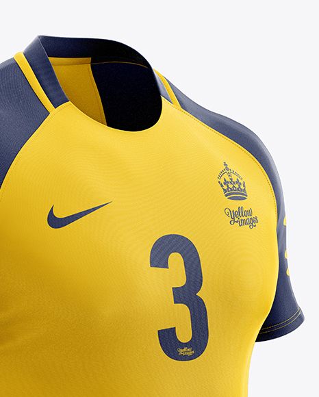 Men’s Rugby Jersey Mockup - Half Side View