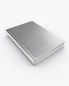 Metallic Book Mockup - Half Side View (High-Angle Shot)